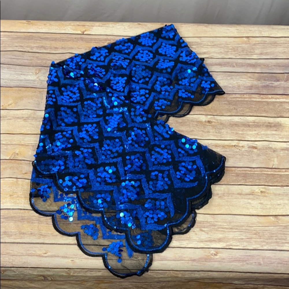 Blue Sequin Table Runner